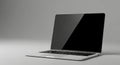 Modern Laptop on Gray Background Royalty Free Stock Photo