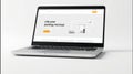 Modern Laptop Mockup Side View on Clean Background Royalty Free Stock Photo