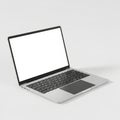 Modern laptop on white background Royalty Free Stock Photo
