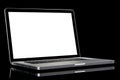Modern laptop with white screen. Royalty Free Stock Photo