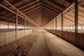 A modern large barn for pigs created with generative AI technology