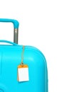 The modern large suitcase on white background Royalty Free Stock Photo