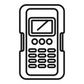 Modern laser meter icon outline vector. Tool device system