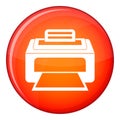 Modern laser printer icon, flat style