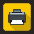 Modern laser printer icon, flat style