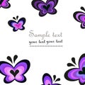 Modern lavender butterflies vector