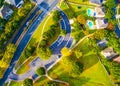 Modern Layout Suburban Neighborhood Austin Texas Aerial View Royalty Free Stock Photo