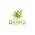Modern leaf logo, Logo Design Template