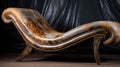 Rustic Vintage Chaise Lounge With Steampunk Influences