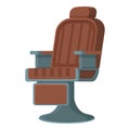 Modern leather chair icon cartoon . Barber tool