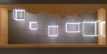 Cube shape Led ceiling lighting shop window Royalty Free Stock Photo