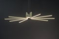 Modern led Pendant light lamp illuminated, Elegant Chandelier illuminated Royalty Free Stock Photo