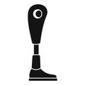 Modern leg prosthesis icon, simple style