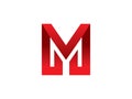 Letter Red M Logo Template Design Royalty Free Stock Photo