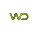 Modern letter WD logo style