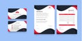 modern letterhead business pack template design illustration