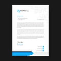Modern letterhead design template with blue color. Creative modern letter head design template for your project