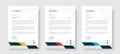 Modern letterhead design template with color variation bundle. Creative letterhead design template for your business. Abstract