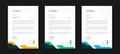 Modern letterhead design template with color variation bundle. Creative letterhead design template for your business. Abstract