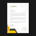 Modern letterhead design template with yellow color. creative modern letter head design template for your project Royalty Free Stock Photo