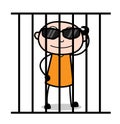 Modern Lifestyle inside Prison - Cartoon Prisoner Vector