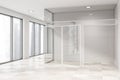 Modern light bathroom interior. White open space Royalty Free Stock Photo