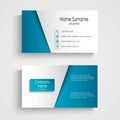 Modern light blue business card template Royalty Free Stock Photo