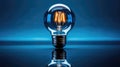 modern light bulb on blue Royalty Free Stock Photo