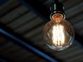 Modern light bulb with concepts of idea, concept, and decision Royalty Free Stock Photo
