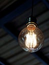 Modern light bulb with concepts of idea, concept, and decision Royalty Free Stock Photo