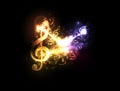 Modern light conceptual music notes design