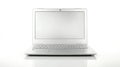 Modern, light gray laptop, blank screen Royalty Free Stock Photo