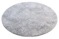 Modern light gray rug with high pile. 3d render