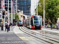 Modern Light Rail Trams, Sydney, NSW, Australia Royalty Free Stock Photo