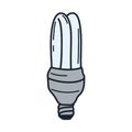 Modern lightbulb isolated illustration doodle style