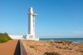 Modern lighthouse on the mediterranean coast, Spain
