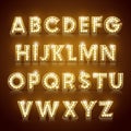 Modern lighting alphabet set