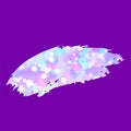 Modern Lilac with Glitter Liquid Curve Design Element Isolated on Purple Background. Creative Multicoloured Wave. Fluid Brush