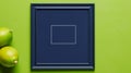 Modern Lime Green Background With Navy Frame Mockup Design Royalty Free Stock Photo