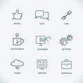 Modern line SEO icons, set of seo service symbols Royalty Free Stock Photo