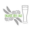Modern line style logo, branding, logotype, badge Royalty Free Stock Photo