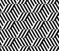 MODERN GEOMERTIC LINEAR SEAMLESS VECTOR PATTERN. MONOCHROME STRIPED RHOMBUS. OP ART DESIGN