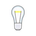 Modern linear icon of light bulb. Business insider or idea.