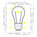 Modern linear icon of light bulb. Business insider or idea