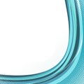 Modern lines swoosh wave green blue background Royalty Free Stock Photo