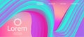 Modern Liquid Flow Banner. Landing Page, Pink, Purple Background. Colorful Royalty Free Stock Photo