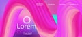 Modern Liquid Flow Banner. Landing Page, Pink, Purple Background. Neon Color Royalty Free Stock Photo