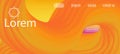 Modern Liquid Wave Banner. Landing Page, Orange, Pink Background. Colorful Royalty Free Stock Photo