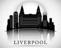 Modern Liverpool City Skyline Design. England Royalty Free Stock Photo