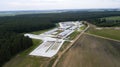 Modern livestock complex aerial photography with drone